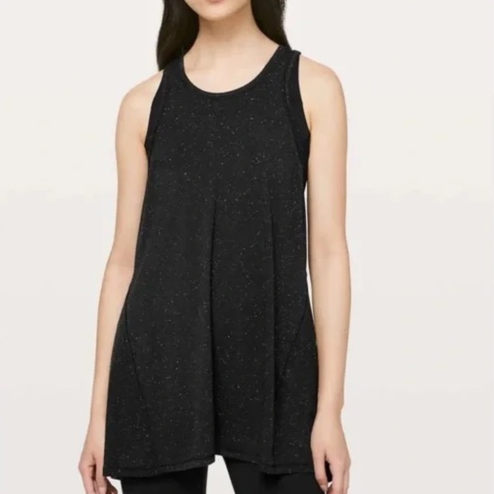 Lululemon Black Athletica Speckled Tank Top - Size 10